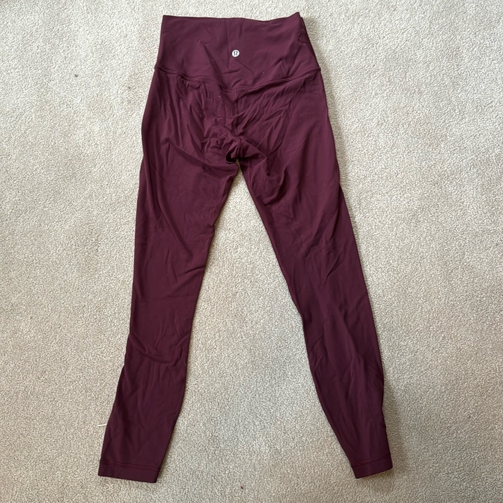 Lululemon align leggings, color cranberry, size 4
